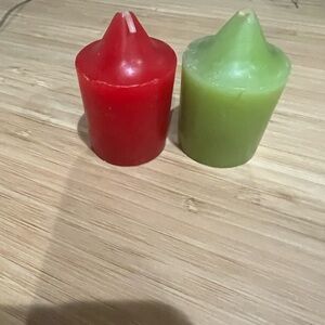 Scented Votive Candles – Macintosh Apple & Spiced Pear (Set of 2, New)